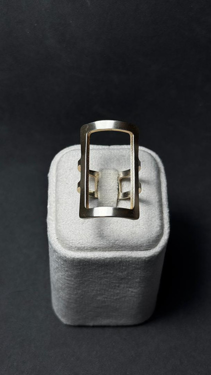 انگشتر استیل مربع